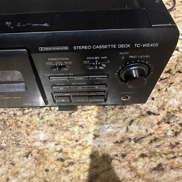 Vintage SONY CASSETTE DECK Stereo TC-WE405‎  DUAL Player / DUB Recorder Read - Picture 4 of 9